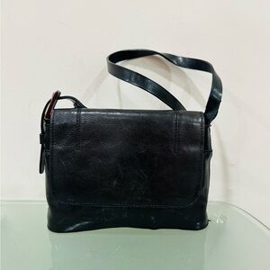 COLETTA  Genuine Leather Crossbody‎ Shoulder Bag  Color Black
